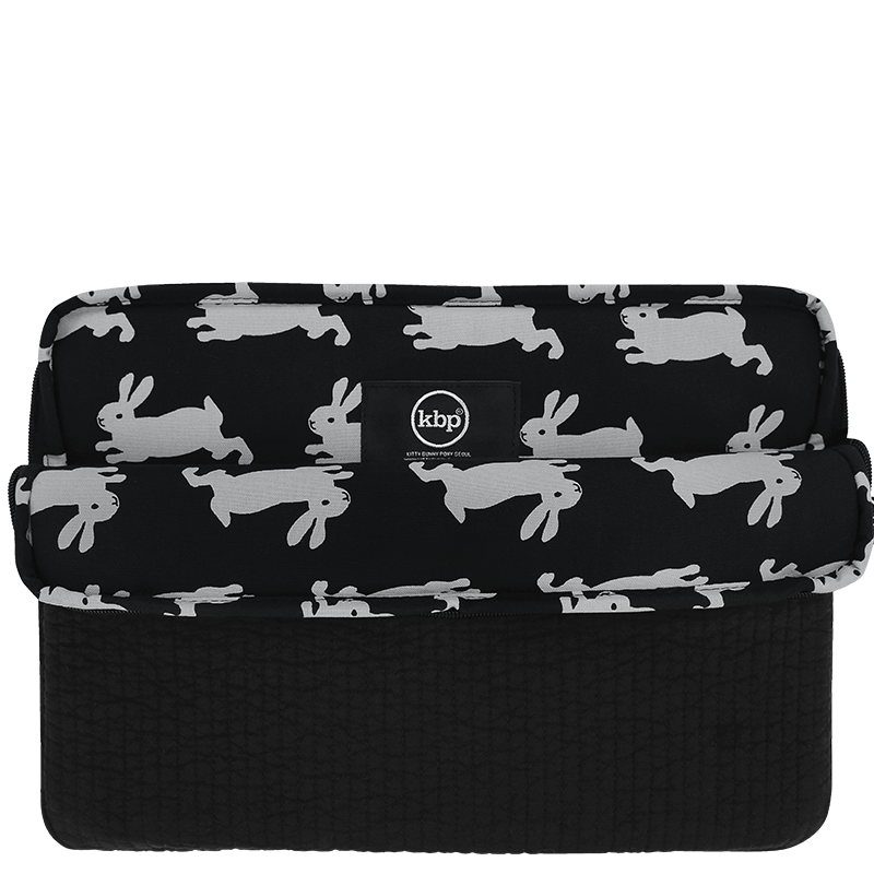 16インチ【WARMGREY TAIL】 BUNNY BUNNY LAPTOP NYLON POUCH Quilting Happy Bunny Laptop Pouch – kittybunnypony