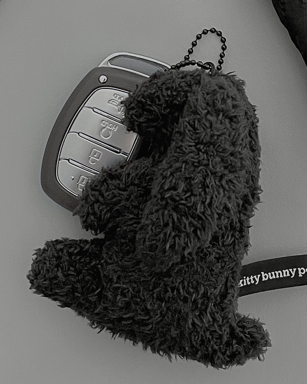 Little Black Bunny Plush Key Ring – kittybunnypony