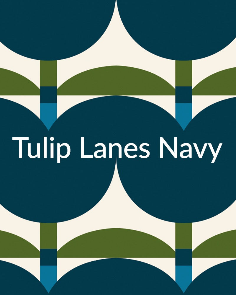 Tulip Lanes Navy Pattern KBP®