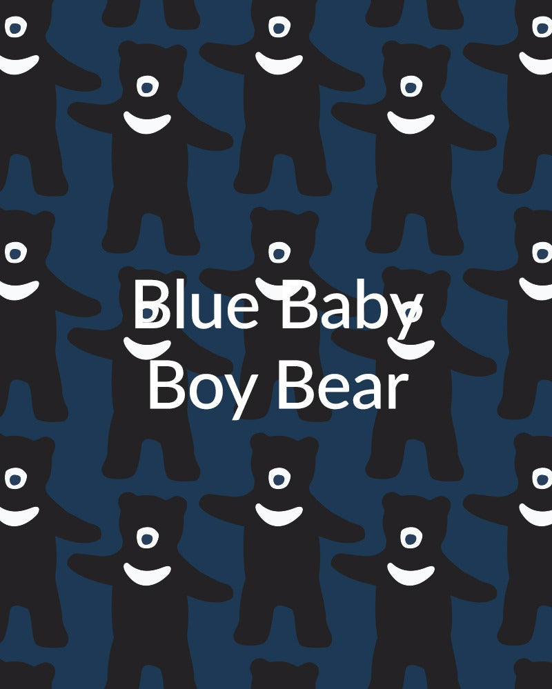 Blue Baby Boy Bear Pattern KBP®