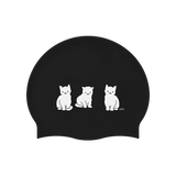 Little Kitten Black Swim Cap