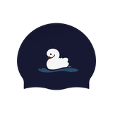 Swan Navy Swim Cap