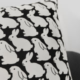 Little Black Bunnies Cushion