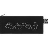 Bouncing Bunnies Black Embroidery Half Pouch