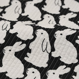 Quilting Little Black Bunnies Earphone Pouch