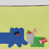 BIBI and Friends Lime Embroidery Pouch by Gaia Stella