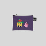 BIBI and Friends Purple Embroidery Pouch by Gaia Stella