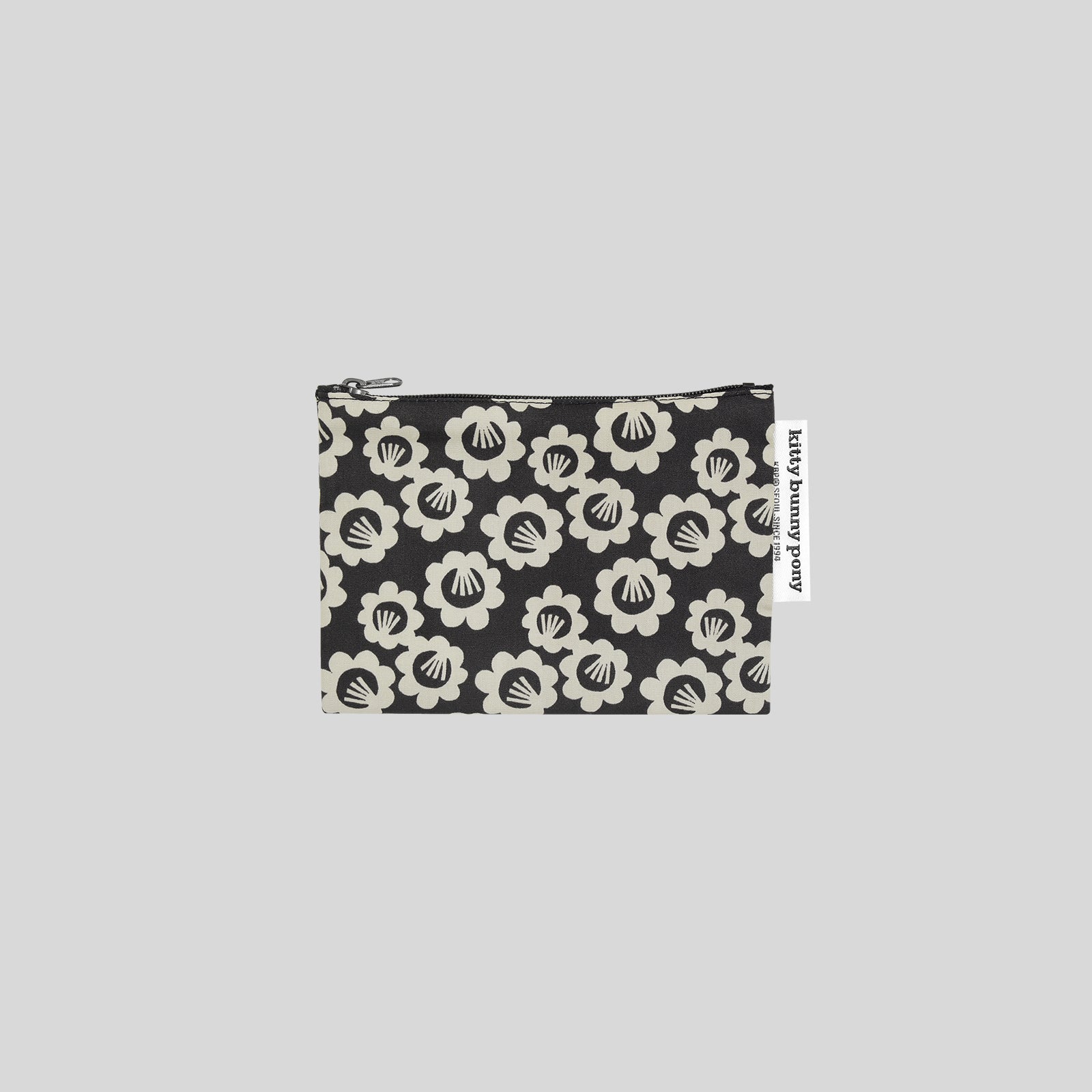 Black Pansy Pouch by Jessica Nielsen