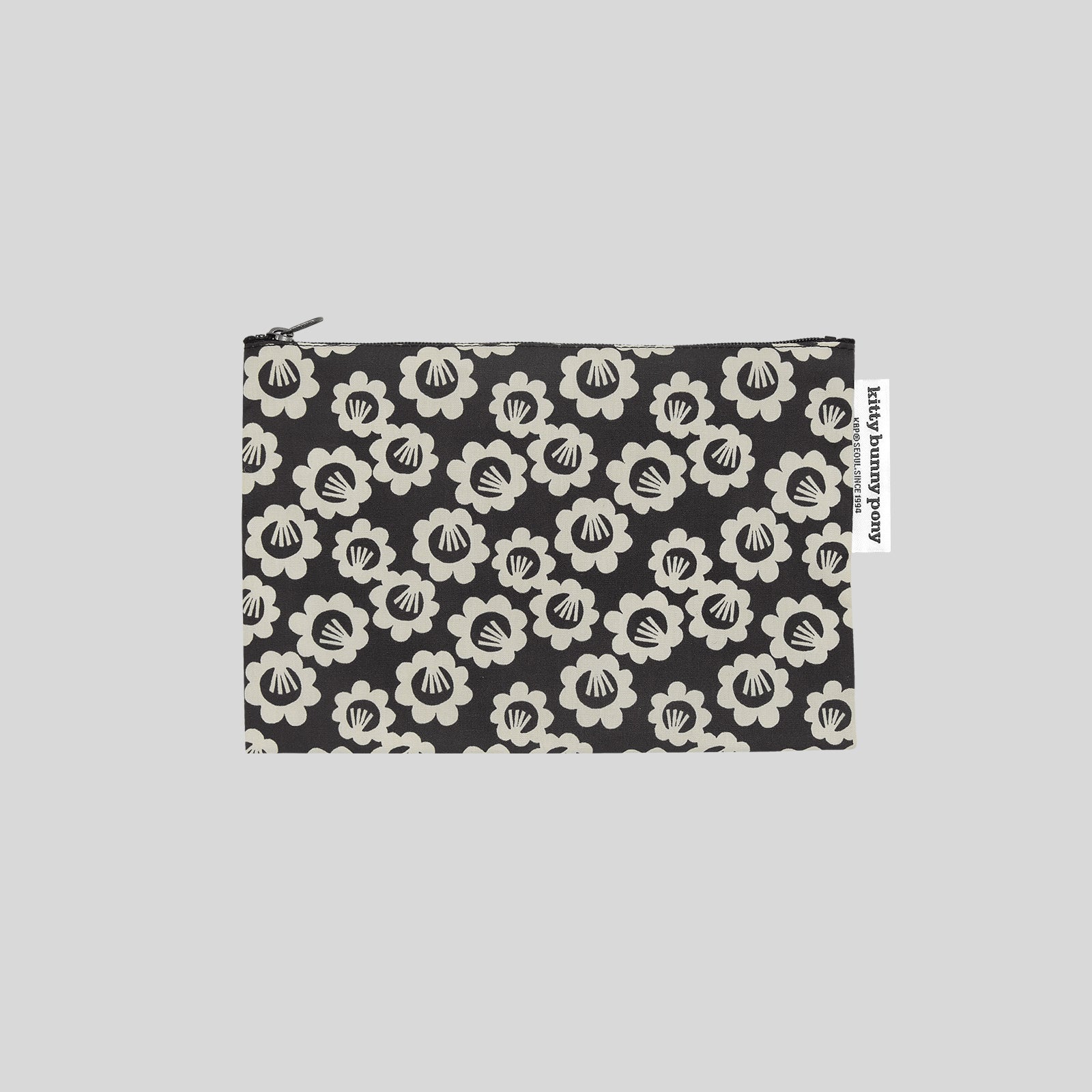 Black Pansy Pouch by Jessica Nielsen