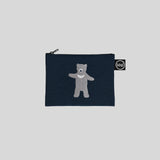 Blue Baby Boy Bear Embroidery Pouch