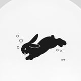 Diving Bunny White Swim Cap