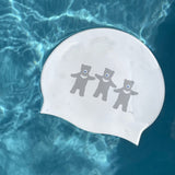 Gray Baby Boy Bear Swim Cap