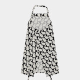 Little Black Bunnies Wide Apron