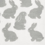 Little Gray Bunnies Dishcloth by Maruyama