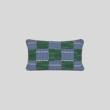 30 Patchwork Cushion Cover Miller Reverse Blue & Column Pine