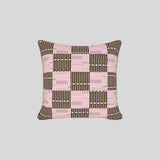 Patchwork Cushion Cover Miller Reverse Brown & Column Pink