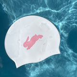 Pink Diving Bunny Swim Cap