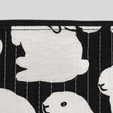 Quilting Little Black Bunnies Half Pouch