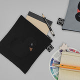 [予約/3月上旬入荷] Swan Black Embroidery Square Pouch