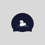 Swan Navy Swim Cap