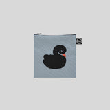 [予約/3月上旬入荷] Swan Skyblue Embroidery Square Pouch