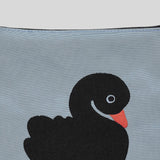[予約/3月上旬入荷] Swan Skyblue Embroidery Square Pouch