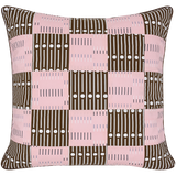 Patchwork Cushion Cover Miller Reverse Brown & Column Pink