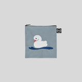 [8月下旬発送予定] Swan Skyblue Embroidery Square Pouch II