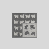 KBP X towelogist Gray Happy Kitty II Towel