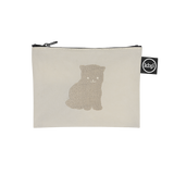 Little Kitten Ecru Embroidery Pouch