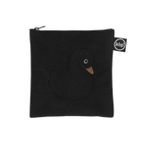 [予約/3月上旬入荷] Swan Black Embroidery Square Pouch
