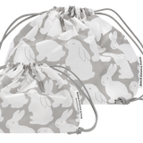Ripstop Little Gray Bunnies Plump Pouch