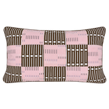 30 Patchwork Cushion Cover Miller Reverse Brown & Column Pink