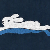 Swimming Bunny Embroidery Pouch