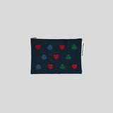 Alice Navy Embroidery Pouch